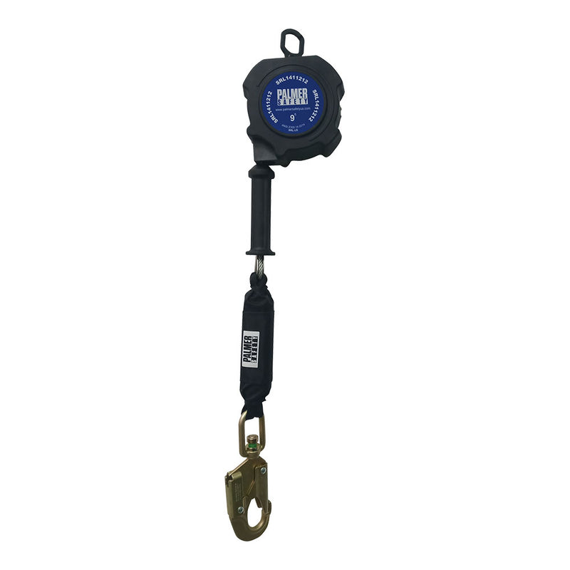 9 ft LE Self-Retracting Lifeline, Galvanized Cable w/ Snaphook - Palmer Safety
