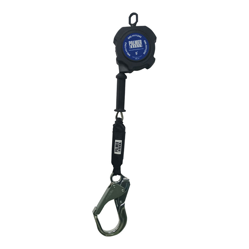 9 ft LE Self-Retracting Lifeline, Galvanized Cable w/ Aluminum Rebar Hook - Palmer Safety