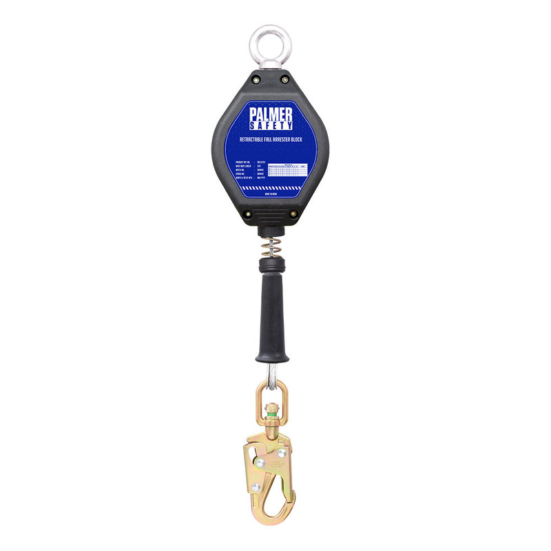 15 ft Self-Retracting Lifeline, Galvanized Cable w/ Snaphook - Palmer Safety
