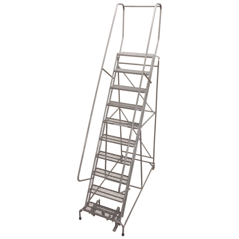 Rolling Ladder - Series 1000 - 10 Step, Handrails - Cotterman