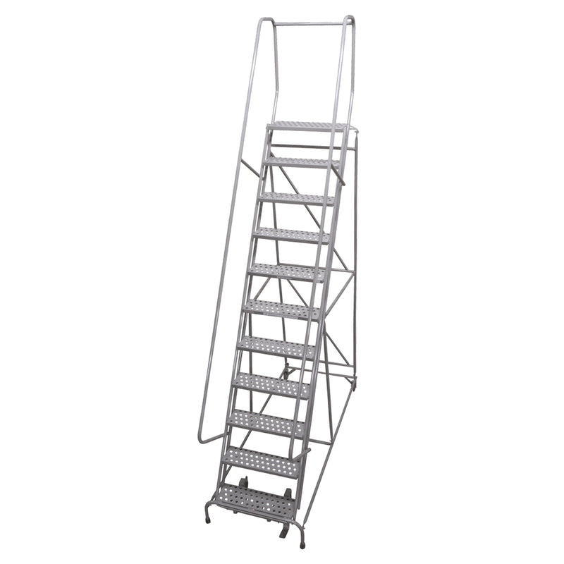 Rolling Ladder - Series 1000 - 11 Step, Handrails - Cotterman