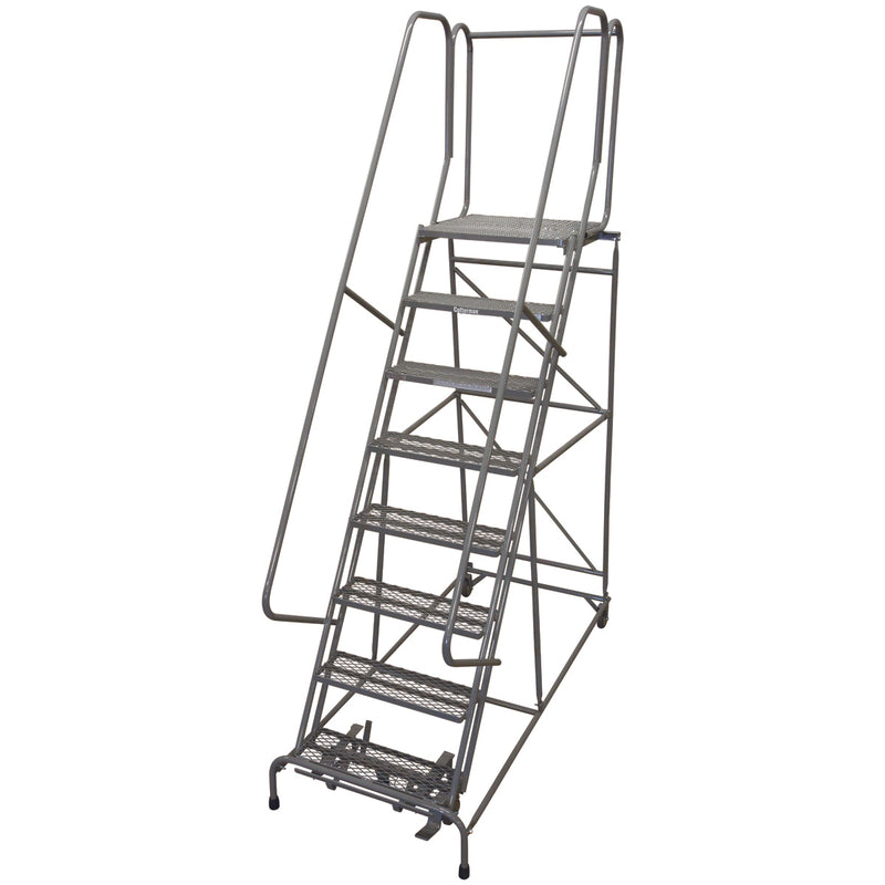 Rolling Ladder - Series 1000 - 8 Step, Handrails - Cotterman
