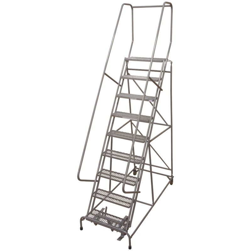 Rolling Ladder - Series 1000 - 9 Step, Handrails - Cotterman