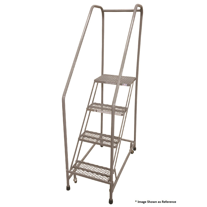 Rolling Ladder - Series 1200 - 3 Step, Handrails - Cotterman