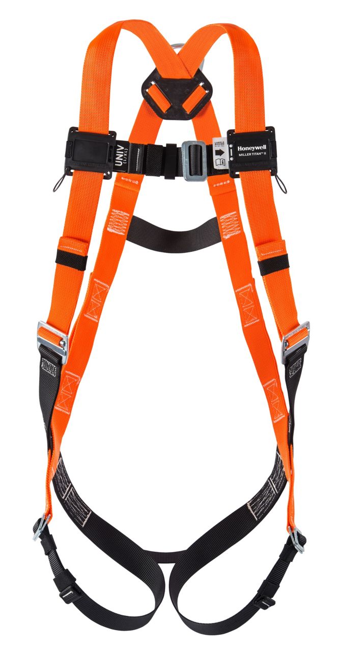 Titan II Non-Stretch Harness - Mating Buckle Legs, Chest - Back D-Ring - Miller