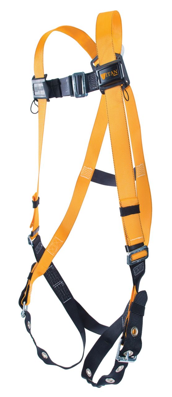 Titan II Non-Stretch Harness - Tongue Buckle Legs, Mating Buckle Chest - Back D-Ring - Miller