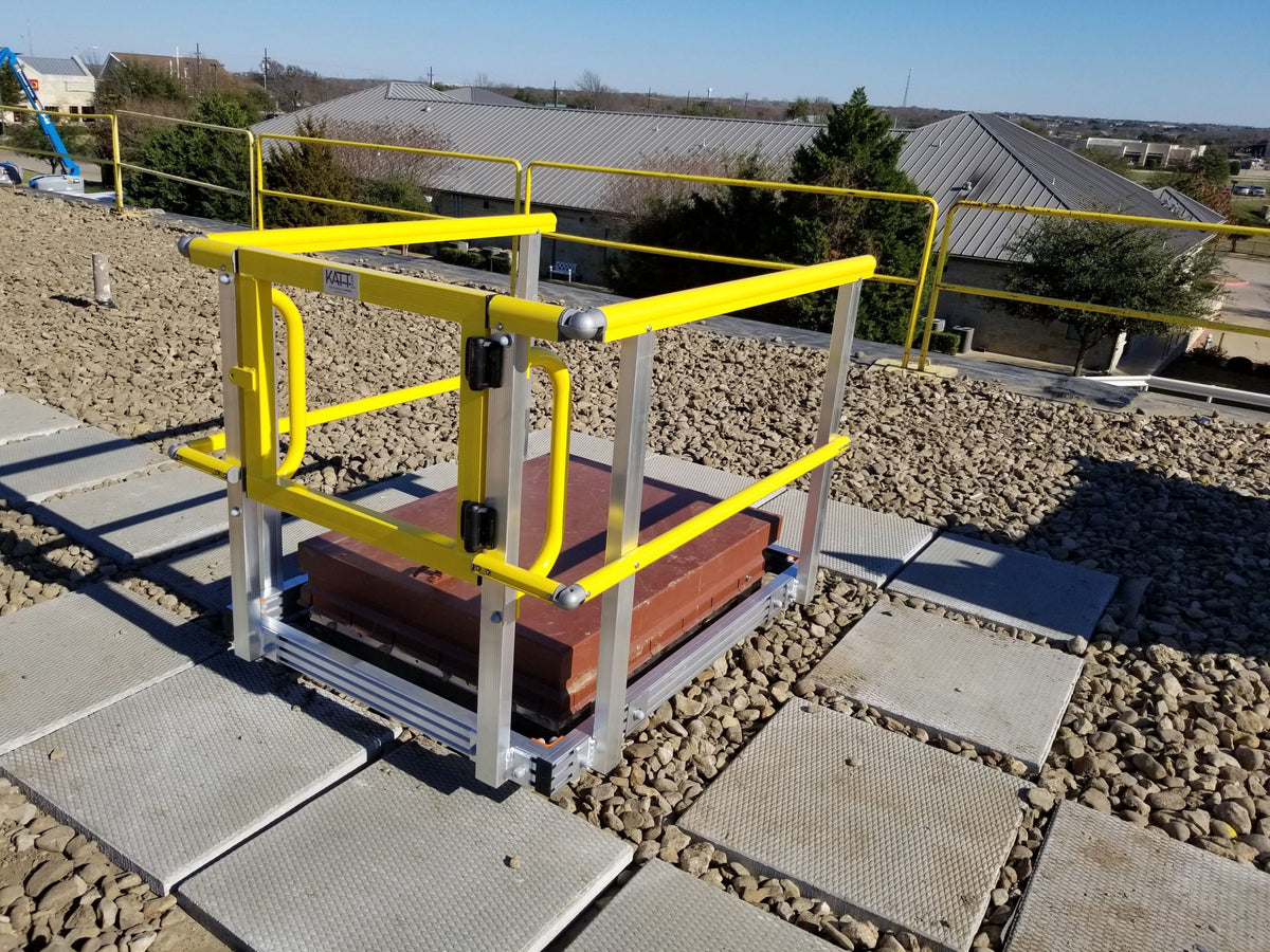 Hatch Guard Roof Hatch Guardrail w/ Swing Gate, Aluminum – Industrial ProShop