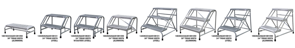 Single Step Stand Step Stand - Aluminum, 1 Step - 30