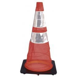 TrafFix Spring Cone & Tote System - Qty (6) w/ Reflective Collars - VizCon